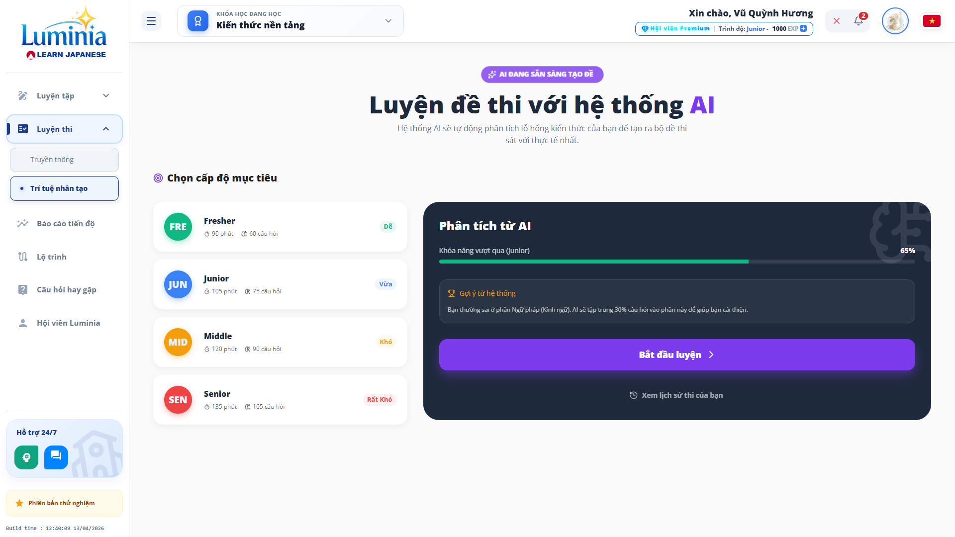 Luyện Speaking cùng AI
